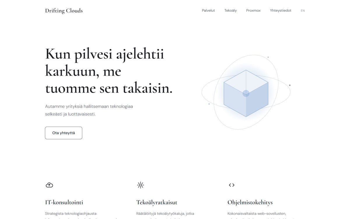 Nordwebin tekemä sivusto
